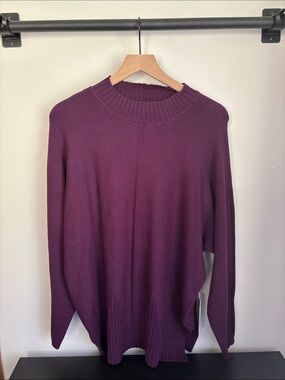 Cyrus Plum Knit Crewneck Sweater